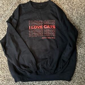 I Love Cats crew sweater